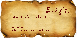 Stark Árpád névjegykártya
